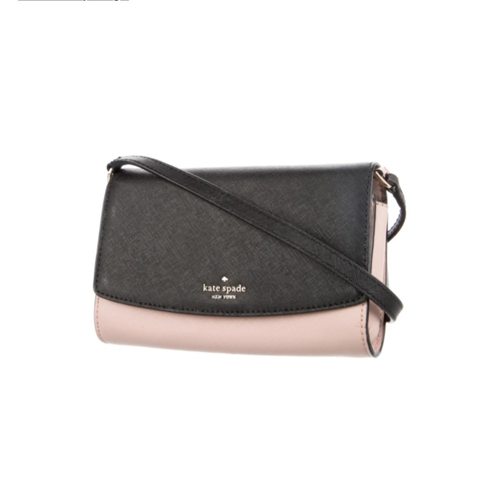 Kate Spade Black/Beige crossbody clutch